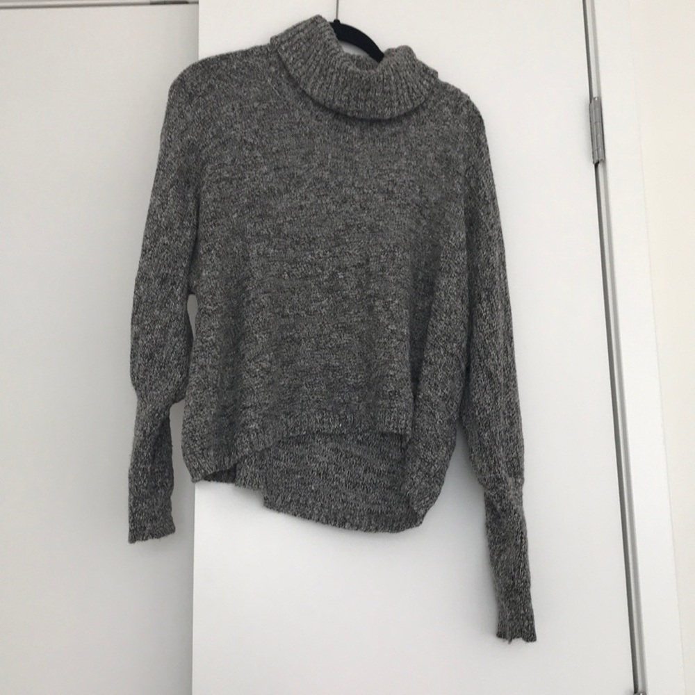 cozy gray vintage turtleneck sweater